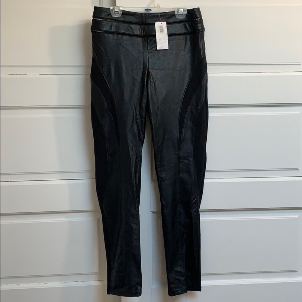 Italian leather leggings